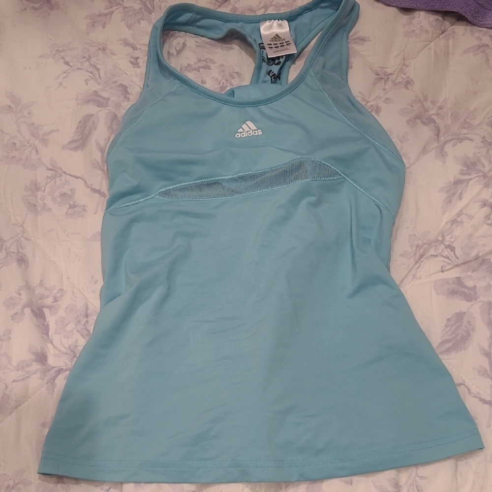Adidas Workout Tanktop Blue Womens Size S